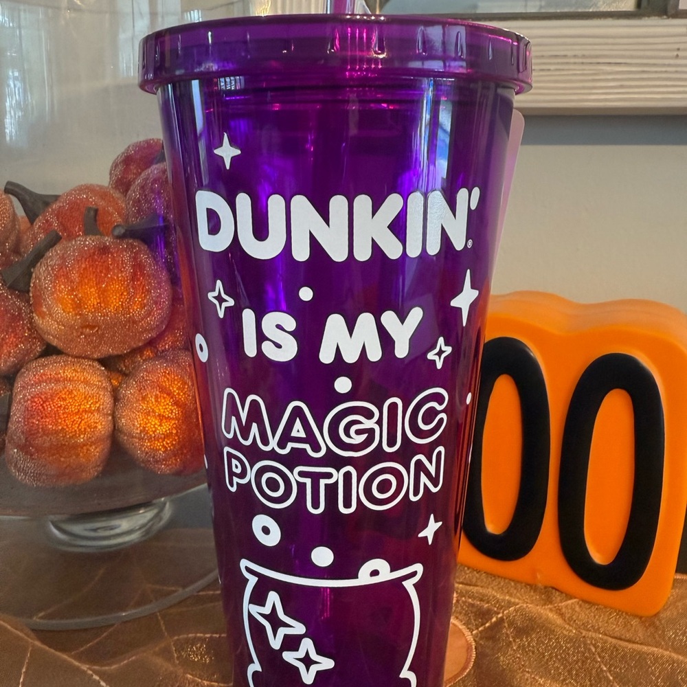Dunkin' Halloween Glow in the Dark Purple Tumbler